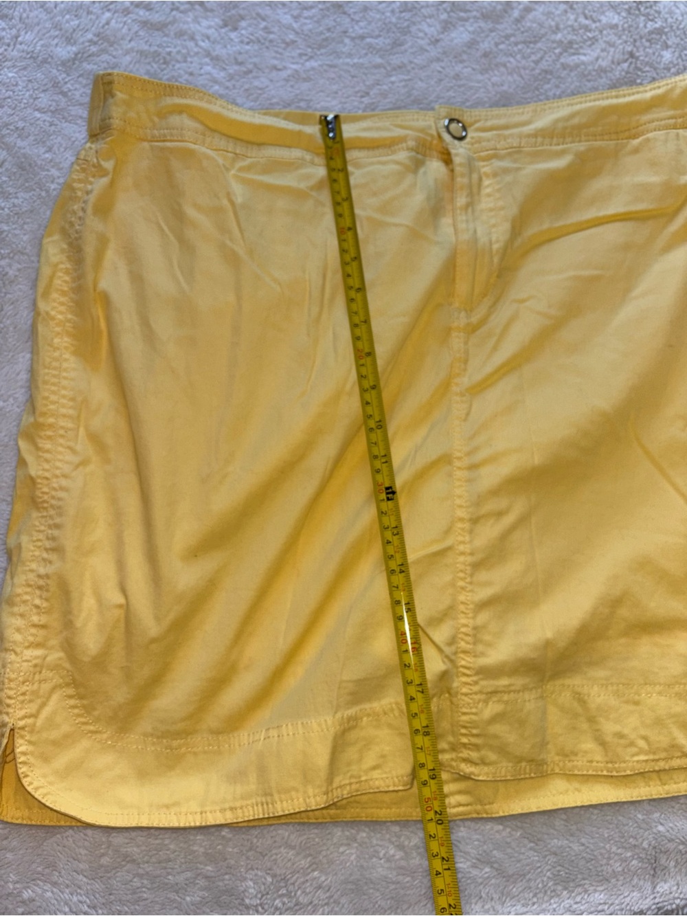 CJ Banks Yellow Mini Skirt with Built-in Shorts - Picture 7 of 7